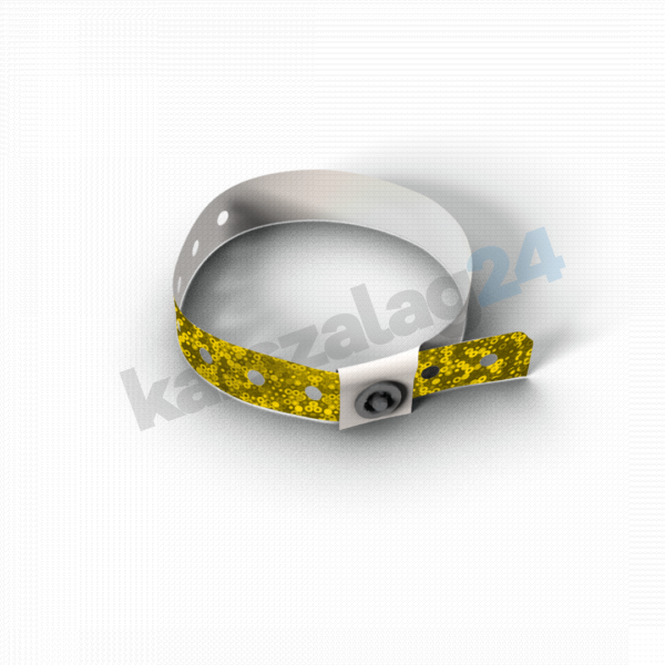 vip műanyag karszalagok arany holografikus