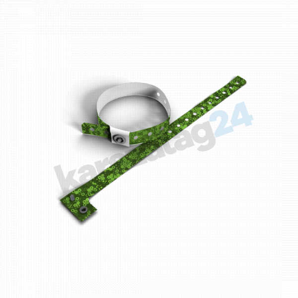 vip karszalagok zöld holografikus