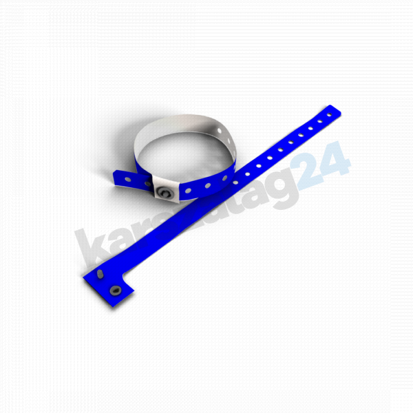 műanyag kék karszalag