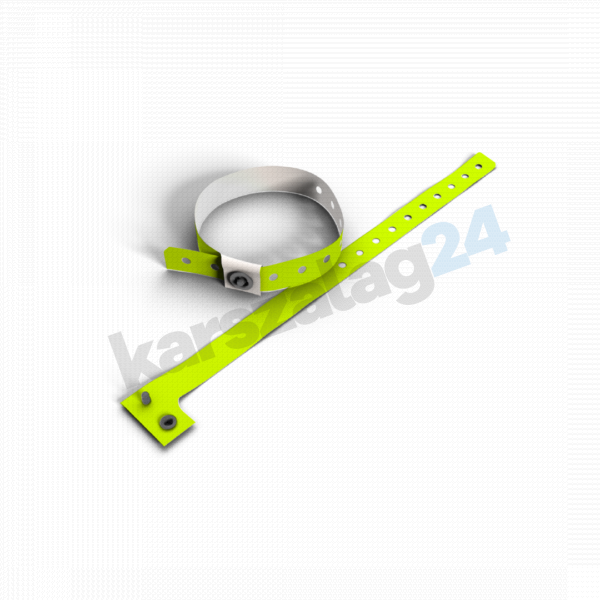 műanyag neon sárga karszalag