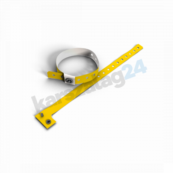 műanyag sárga karszalag