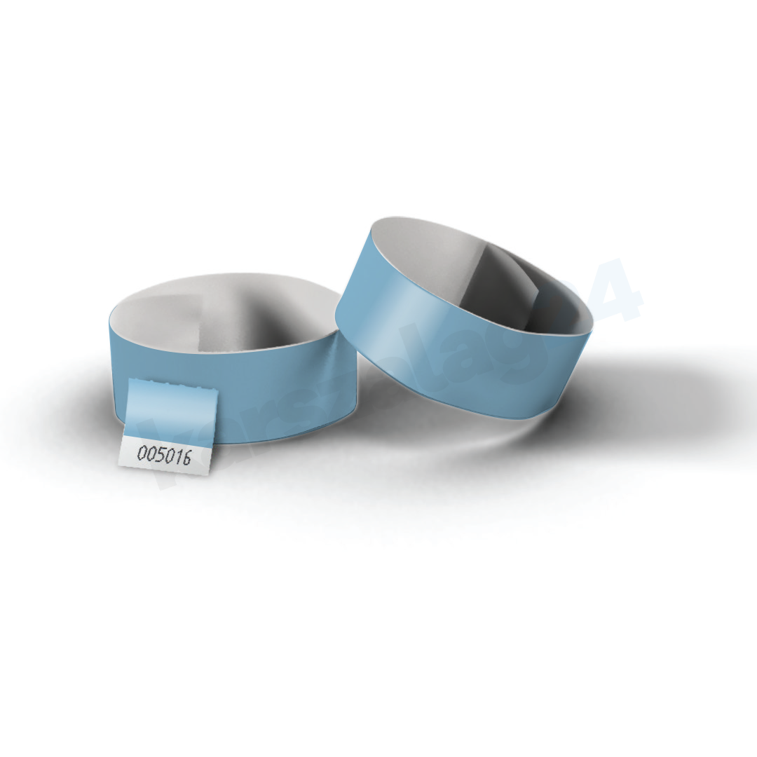 tyvek karszalag világoskék Tőszelvényes tyvek karszalag világoskék