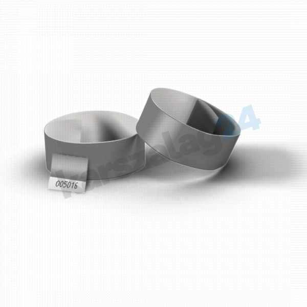 Tőszelvényes tyvek karszalag ezüst