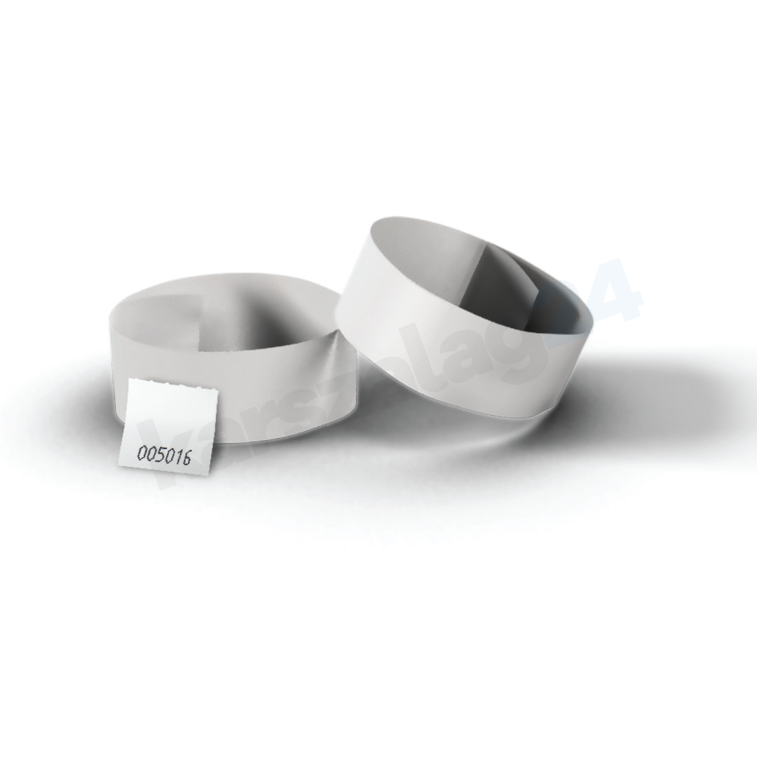 tyvek karszalag fehér Tőszelvényes tyvek karszalag fehér