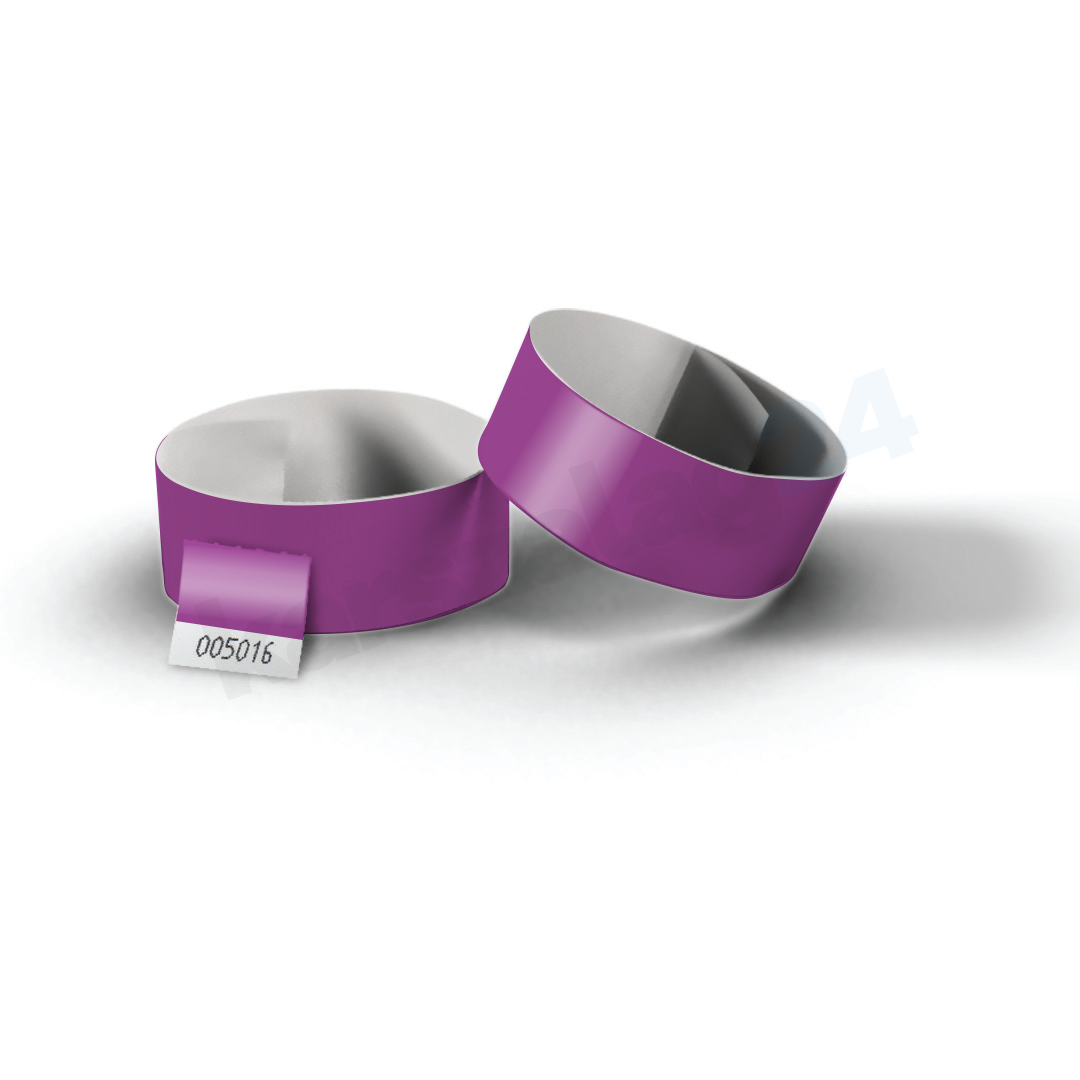 tyvek karszalag lila Tőszelvényes tyvek karszalag lila