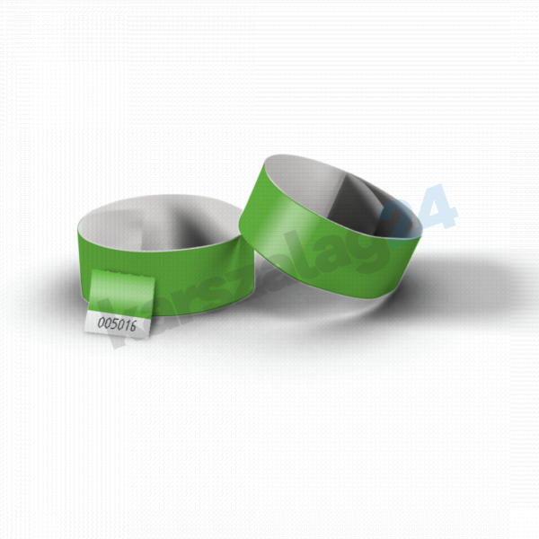 Tőszelvényes tyvek karszalag neon zöld