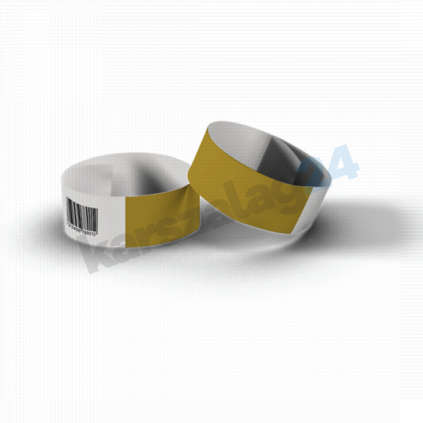 vonalkódos papír karszalag arany