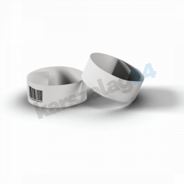 vonalkódos papír karszalag fehér