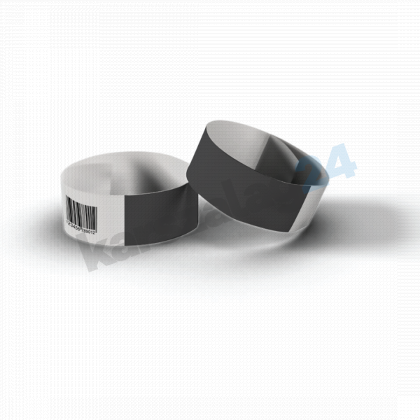 vonalkódos papír karszalag fekete