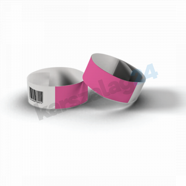 vonalkódos papír karszalag pink