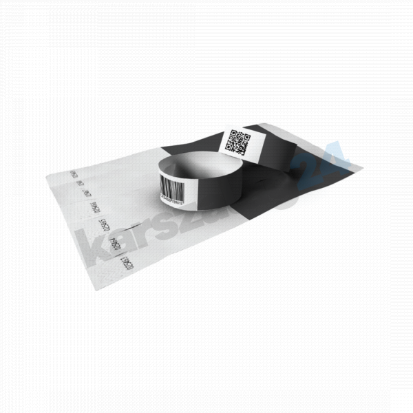 vonalkódos karszalag fekete