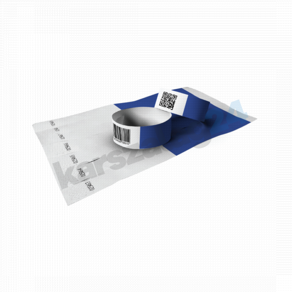 vonalkódos karszalag kék