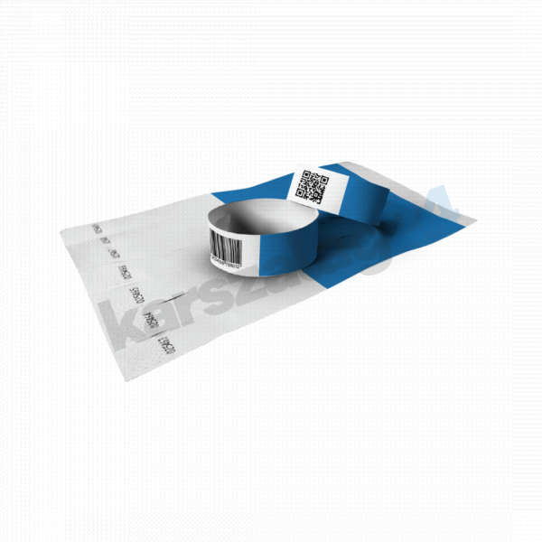 vonalkódos karszalag kék