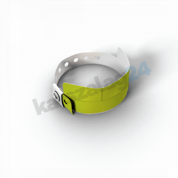 3 kuponos műanyag karszalag olcsón neon sárga