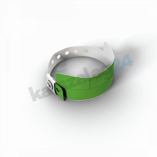 3 kuponos műanyag karszalag olcsón neon zöld