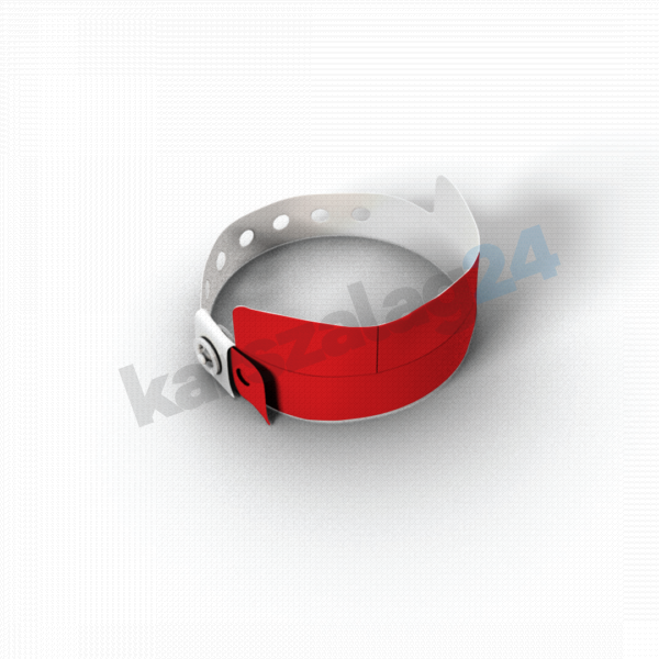 3 kuponos műanyag karszalag olcsón piros