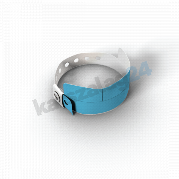 3 kuponos műanyag karszalag olcsón kék