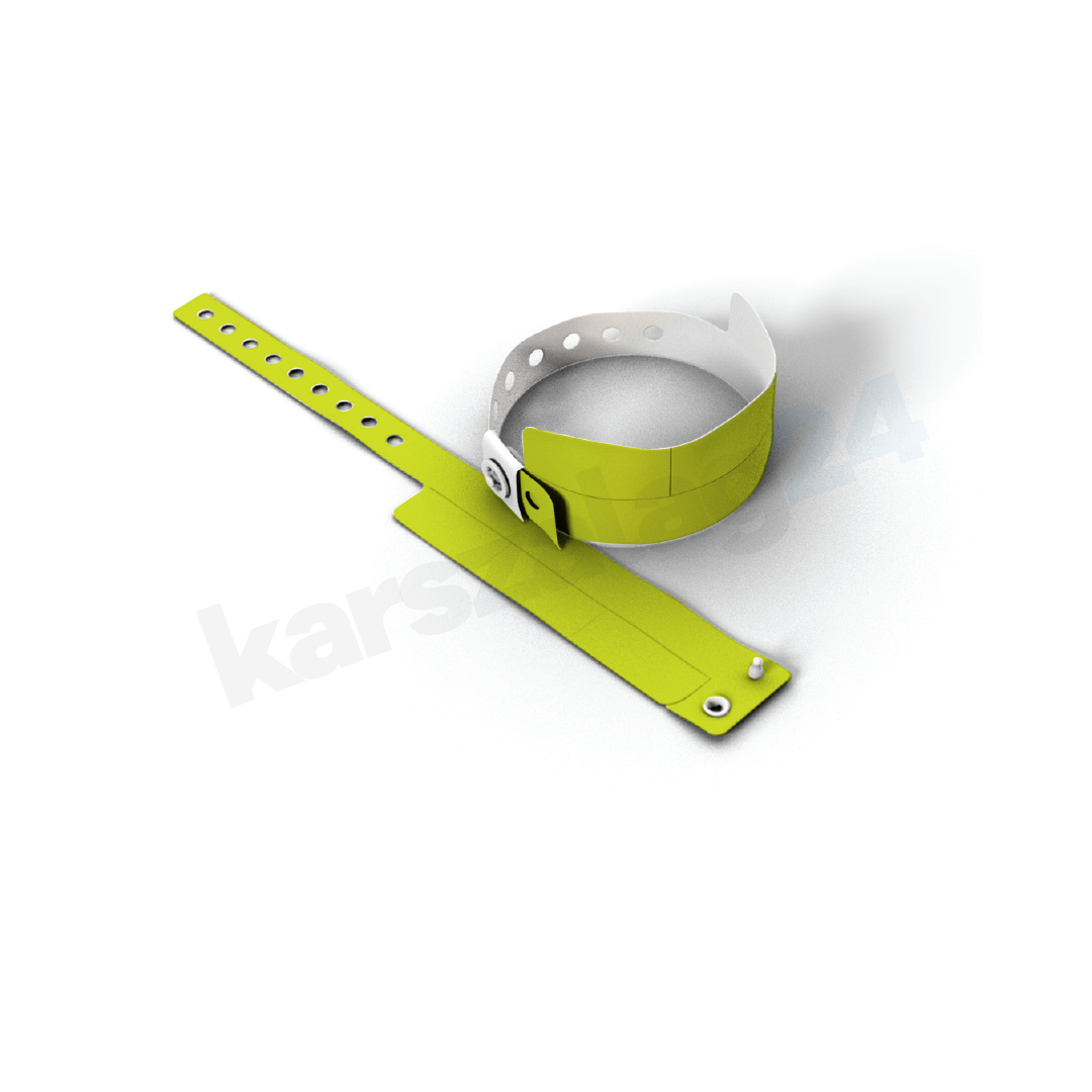 muanyag_karszalag_3-stub_gyartas_neon_sarga 3 ellenörzőszelvényes műanyag karszalag nyomtatás olcsón neon sárga