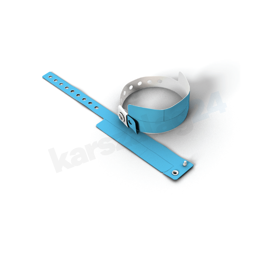 muanyag_karszalag_3-stub_gyartas_vilagoskek 3 ellenörzőszelvényes műanyag karszalag nyomtatás olcsón kék