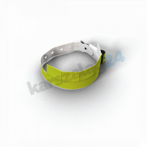 5 ellenörzőszelvényes műanyag karszalag fehér