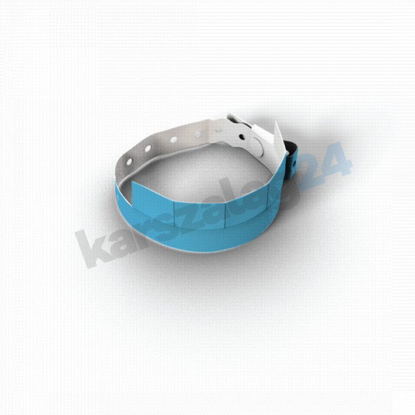 5 ellenörzőszelvényes műanyag karszalag kék