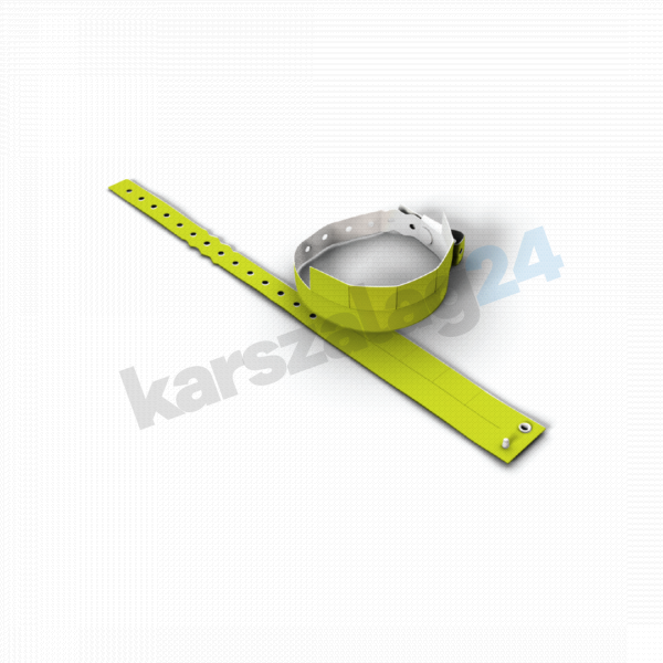 5 kuponos műanyag karszalag olcsón neon sárga