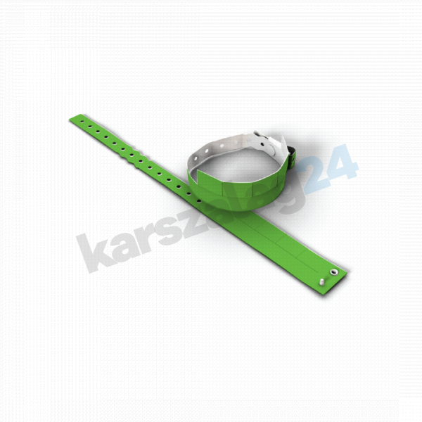 5 kuponos műanyag karszalag olcsón neon zöld