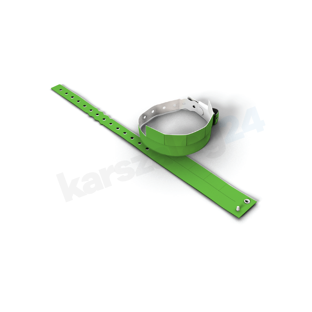 muanyag_karszalag_5-stub_gyartas_neon_zold 5 kuponos műanyag karszalag olcsón neon zöld