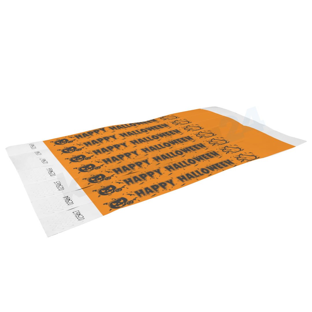 papir_karszalag_tyvek_mintas_halloween_kiteritett Halloween fesztivál karszalag gyártás