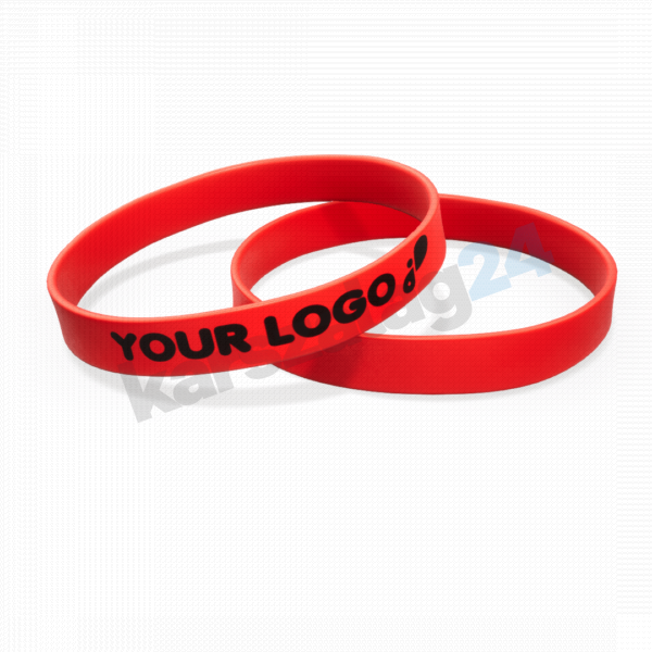 piros szilikon karkötő feliratozás