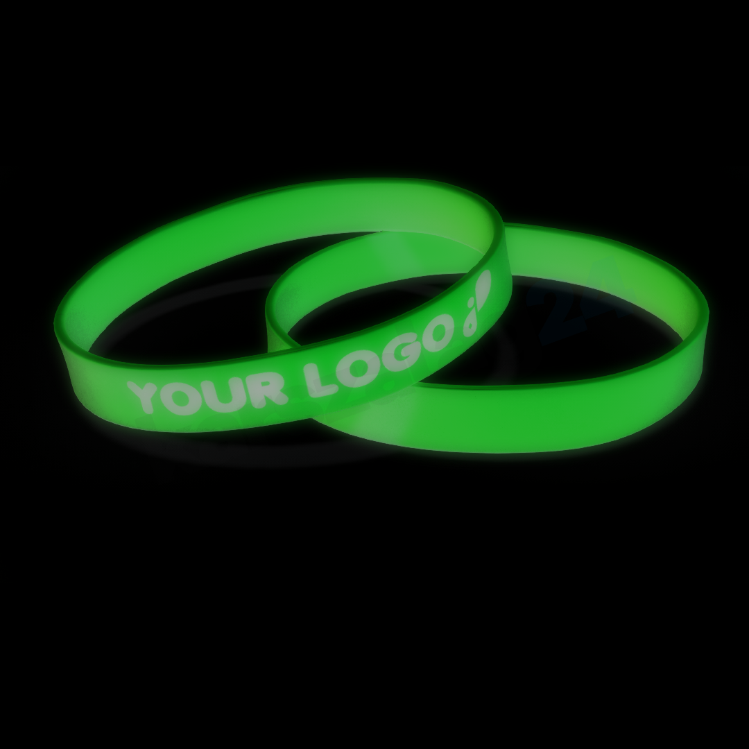 szilikon_karkoto_logo_glow_in_the_dark glow in the dark karkötő feliratozás