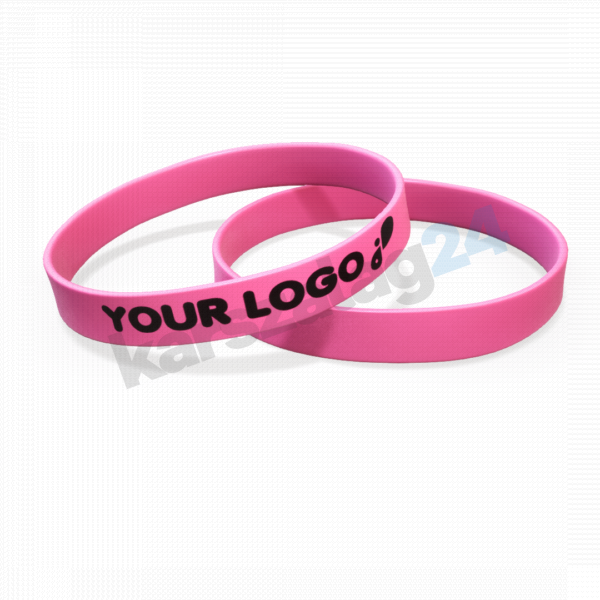 pink szilikon karkötő feliratozás