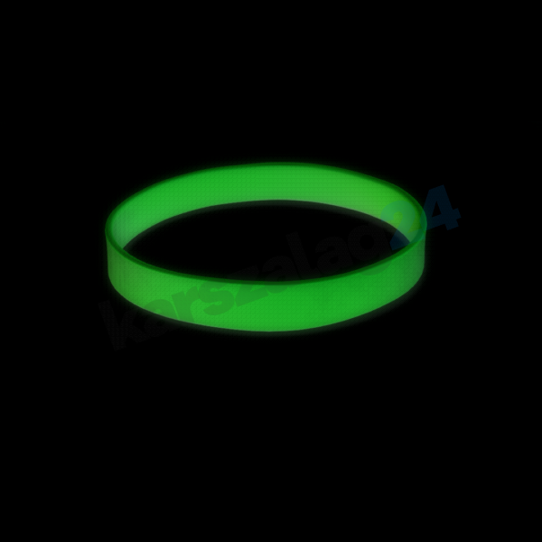 glow in the dark szilikon karkötő