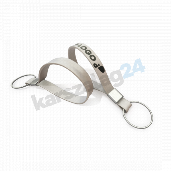 szilikon kulcstartó feliratozás ezüst