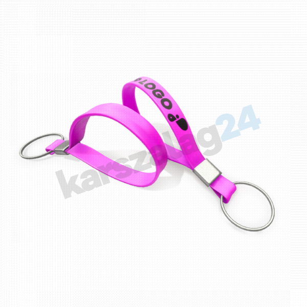 szilikon kulcstartó feliratozás lila