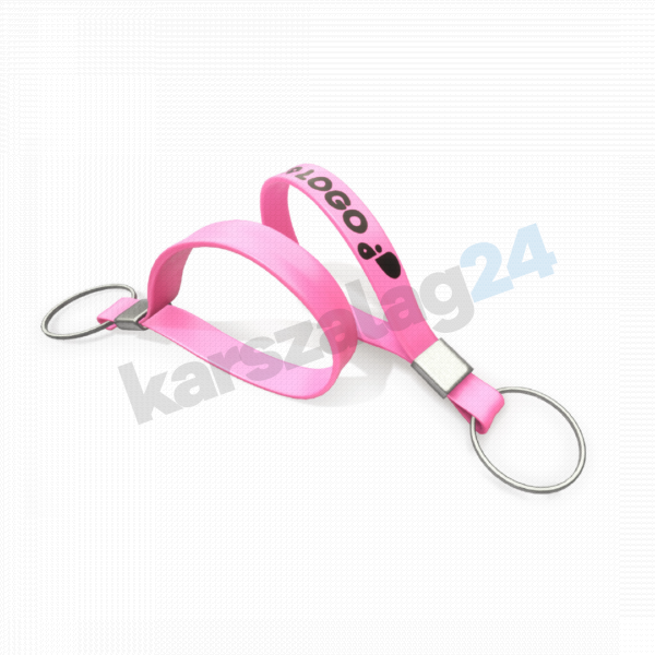 szilikon kulcstartó feliratozás pink