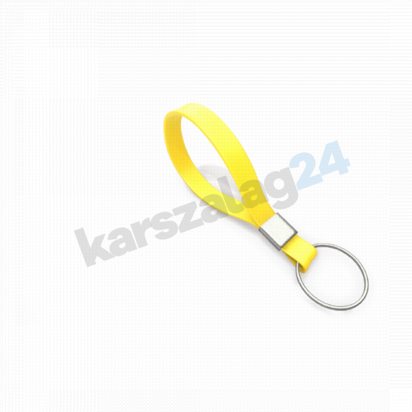 szilikon kulcstartó sárga