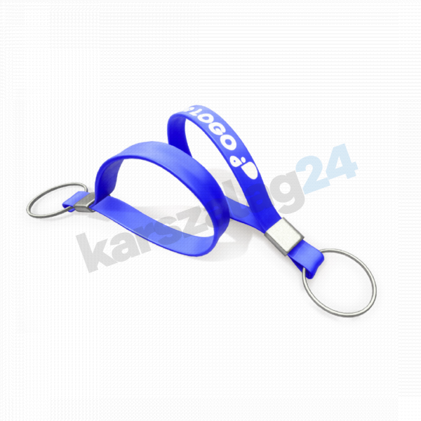 szilikon kulcstartó feliratozás kék