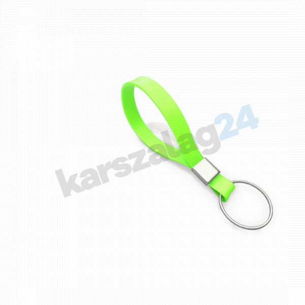 szilikon kulcstartó világos zöld
