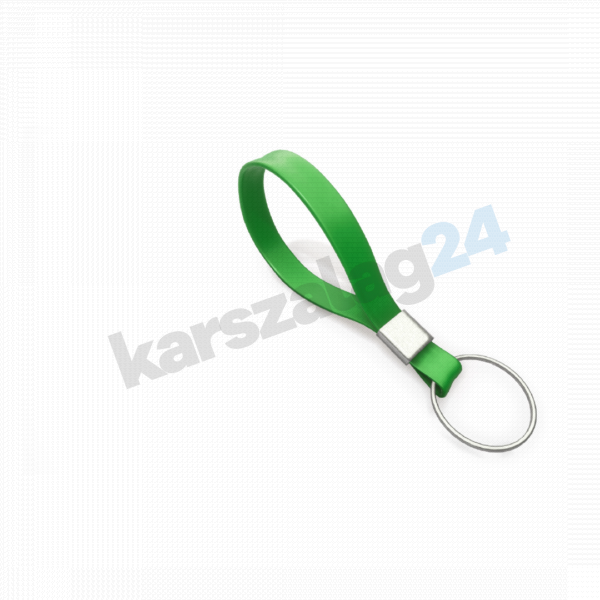 szilikon kulcstartó zöld